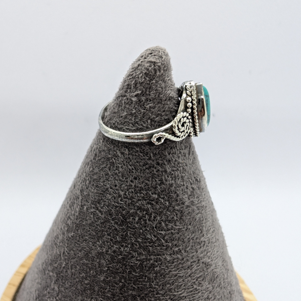 Turquoise Silver 925 Ring. Size 6.25 - Picture 3 of 10